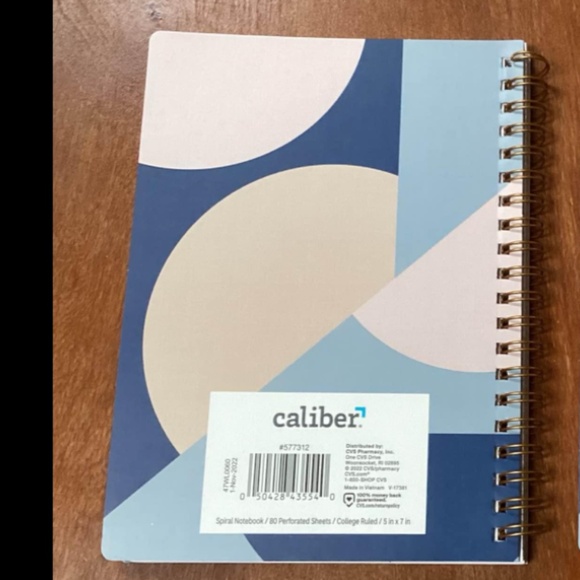 Caliber Spiral Notebook College Ruled New 80 perforated sheets 5”x7” Bundle of 3 - Picture 5 of 10